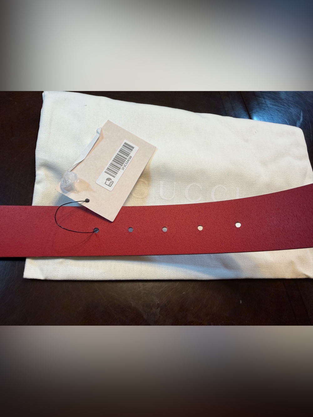 New Gucci GG Logo Belt Red Size 38 / 95 cm Fits a Waist 34 - 38 - Picture 7 of 13